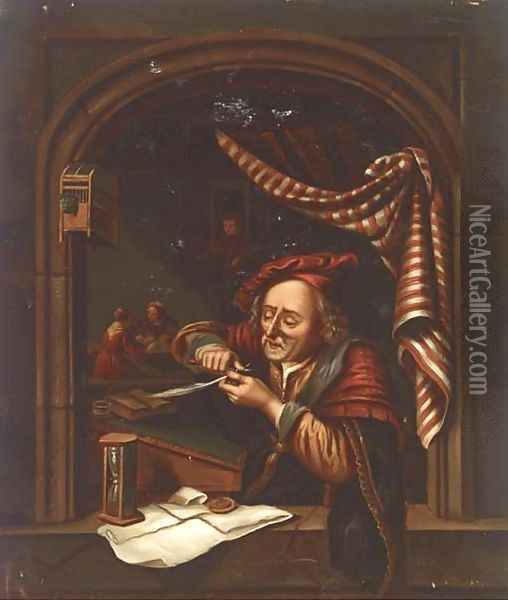 The tax collector Oil Painting - Gerrit Dou