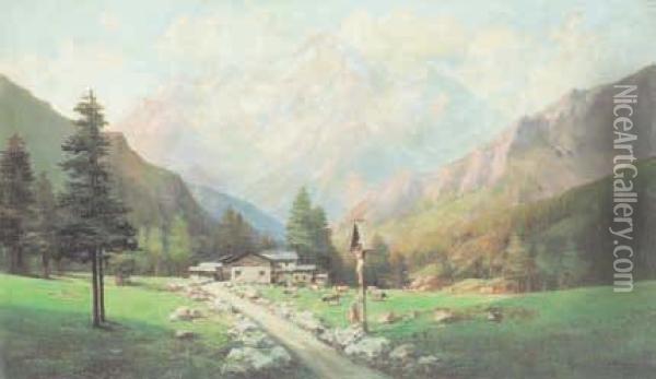 Paesaggio Montano Oil Painting - Jean-Baptiste Bonacina