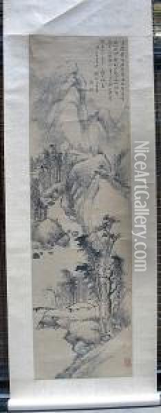 Hanging Scroll Oil Painting - Wang Xuehao