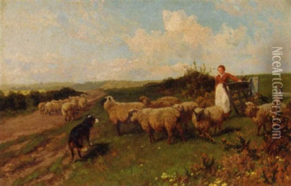 To Pastures New Oil Painting - Charles Collins II