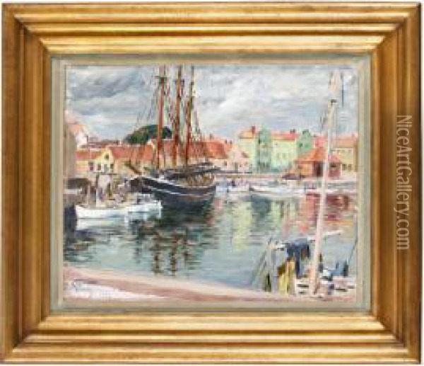 Fran Simrishamns Hamn Oil Painting - Prince Eugen Of Sweden
