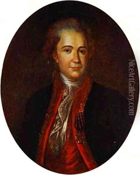 Portrait Of An Unknown Man 1780s Oil Painting - Fedor Rokotov
