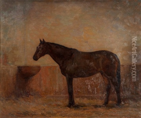Horse In A Stall Oil Painting - John Frost