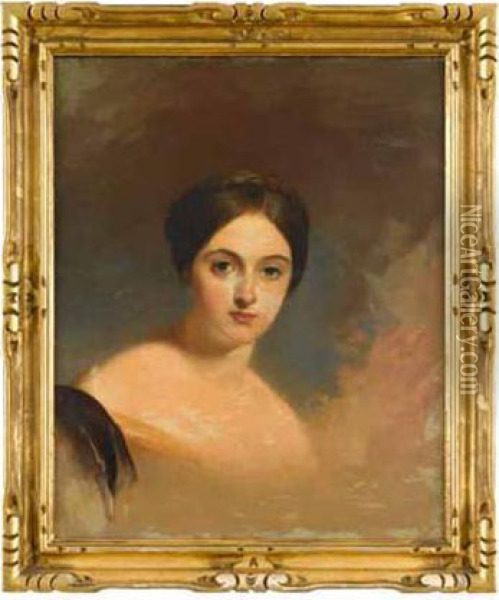 Portrait Of Miss Nancy Shaw Oil Painting - Thomas Sully