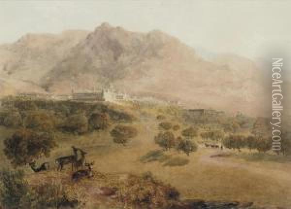 The Escorial, Spain Oil Painting - John Varley