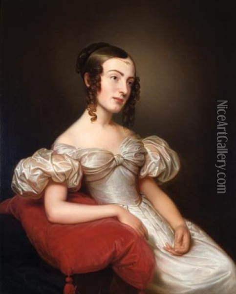 Miss Charlotte A. Pratt Oil Painting - Rembrandt Peale