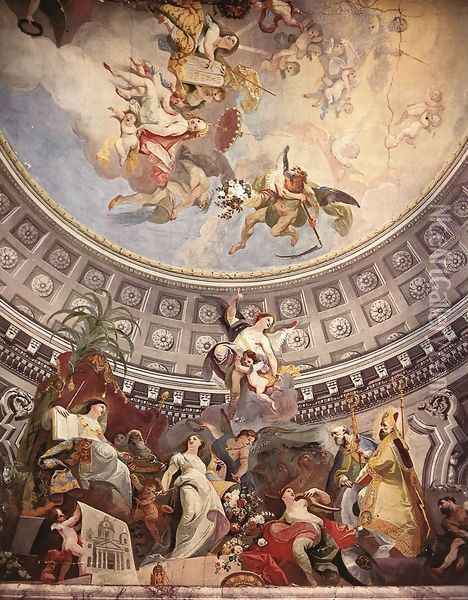 Ceiling decoration 1782 Oil Painting - Franz Anton Maulbertsch