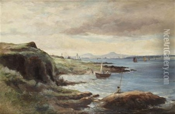 Dundee From Tayport, Fife Oil Painting - James Kinnear