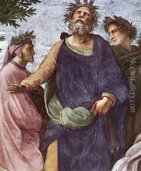 The Parnassus [detail: 7] Oil Painting - Raphael