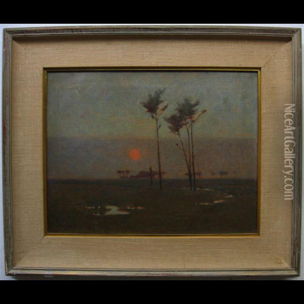 Landscape At Dusk Oil Painting - Louis Monro Grier