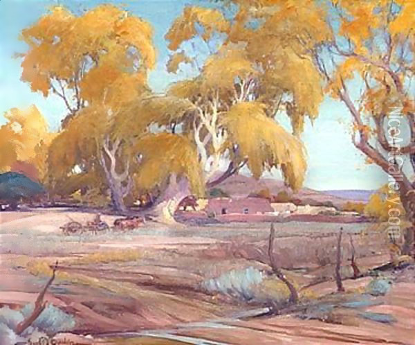 Taos landscape Oil Painting - Ira Diamond Gerald Cassidy
