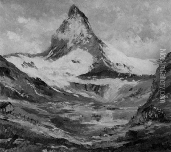 Das Matterhorn Oil Painting - Anton Mueller-Wischin
