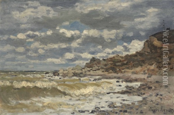Bord De Mer A Sainte-adresse Oil Painting - Claude Monet