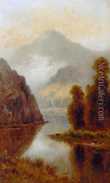Across The Lake Oil Painting - William Langley