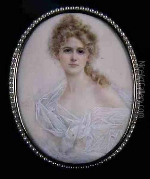 Engagement Portrait of Ruth Moore Oil Painting - Amalia Kussner