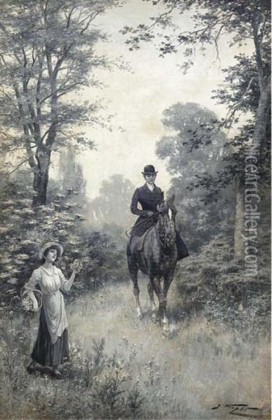 A Summer Ride Oil Painting - George Wright