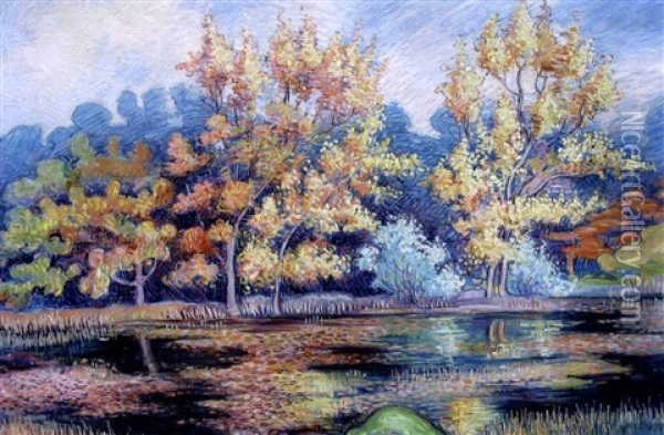 Paysage D'automne Oil Painting - Jean Peske
