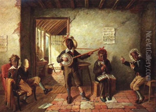 The Minstrels Oil Painting - Charles Hunt