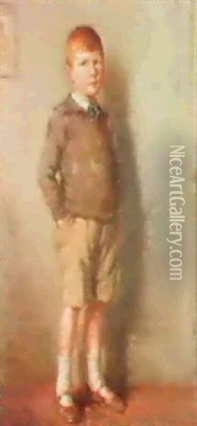 Portrait Of A Boy Oil Painting - William Kay Blacklock