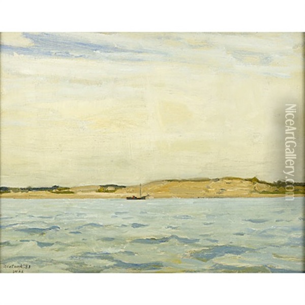 Gray Day, Montauk Oil Painting - William Langson Lathrop