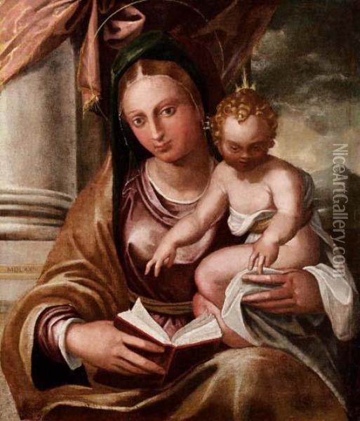 Madonna Col Bambino Oil Painting - Antonio Badile