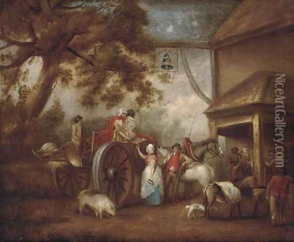 Preparing for the journey Oil Painting - George Morland