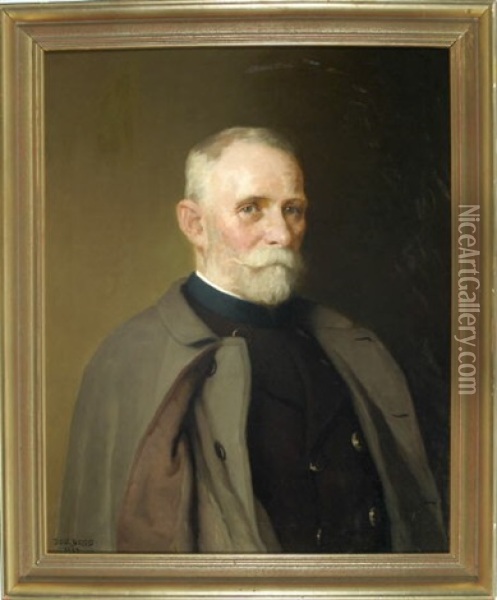 Portrait Eines Alteren Mannes Im Jagermantel Oil Painting - Josef Boss
