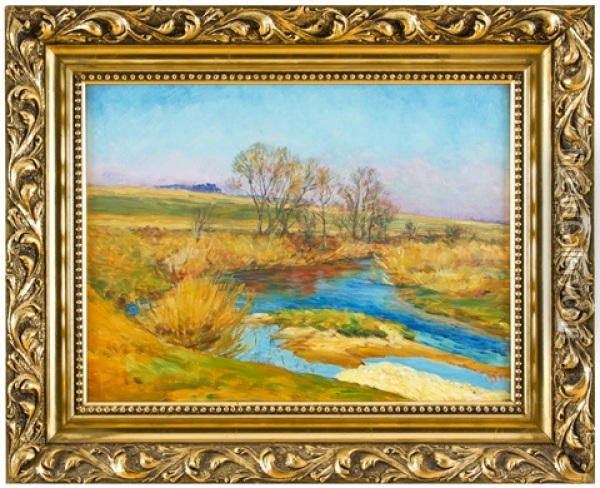 Krajina U Trhove Kamenice Oil Painting - Frantisek Kavan