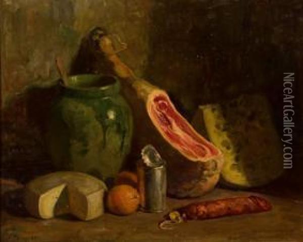Bodegon Oil Painting - Francisco Domingo Marques