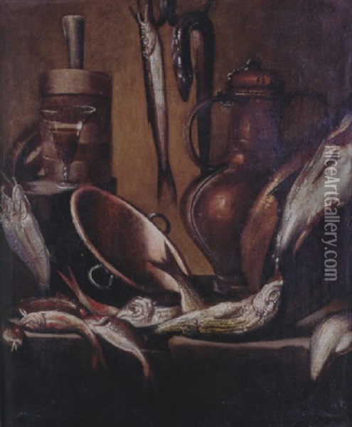 Bodegon De Peces Oil Painting - Giuseppe Recco