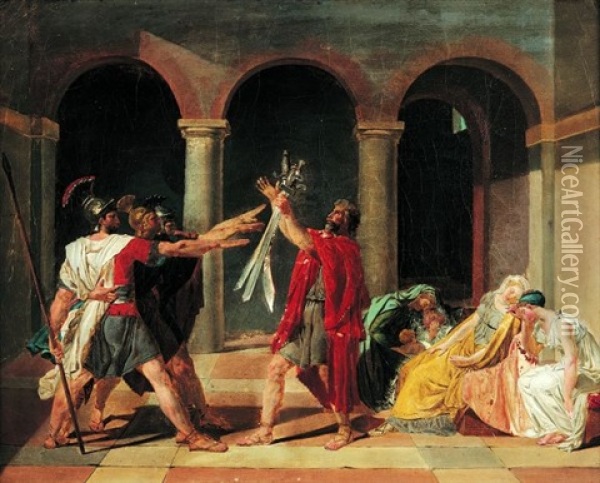 Le Serment Des Horaces Oil Painting - Jacques-Louis David