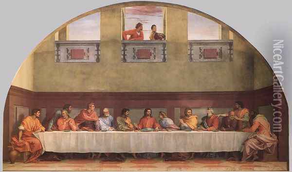 The Last Supper 1520 Oil Painting - Andrea Del Sarto