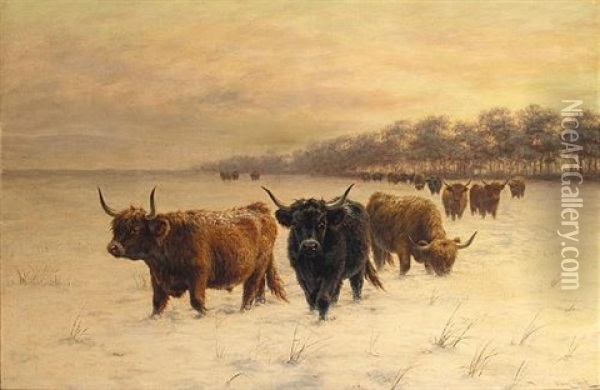 Through The Snow Oil Painting - Joseph Dixon Clark