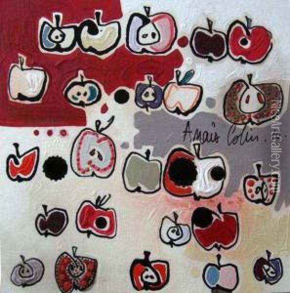 Les Pommes De Lulu Oil Painting - Adele Anais Colin Toudouze