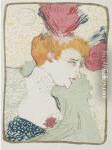 Mademoiselle Marcelle Lender, En Buste (deltiel 102; Wittrock 99 Iv; Adriani 115) Oil Painting - Henri De Toulouse-Lautrec