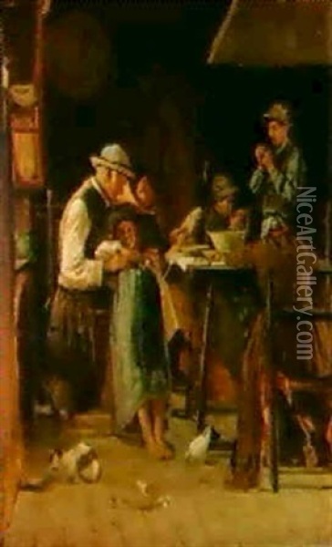 The Midday Meal Oil Painting - Niccolo Cannicci