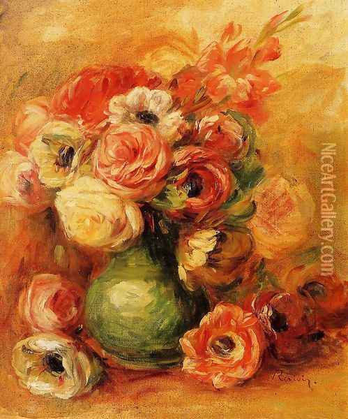 Still Life With Roses Oil Painting - Pierre Auguste Renoir