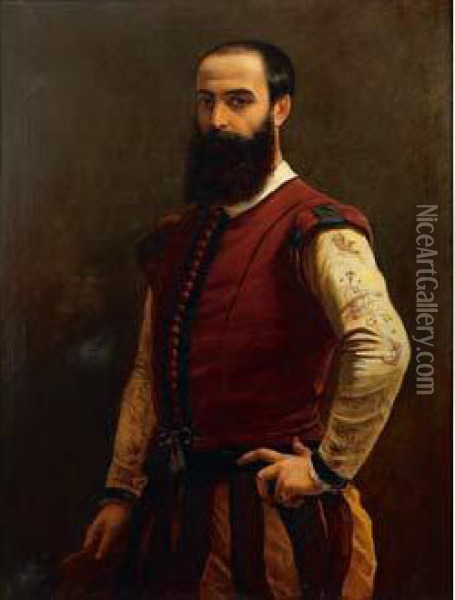 Portrait D'homme Venitien Oil Painting - Vassili V. Cheremetev