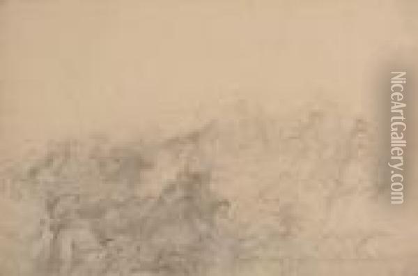 Studio Per Battaglia Oil Painting - Gustave Dore