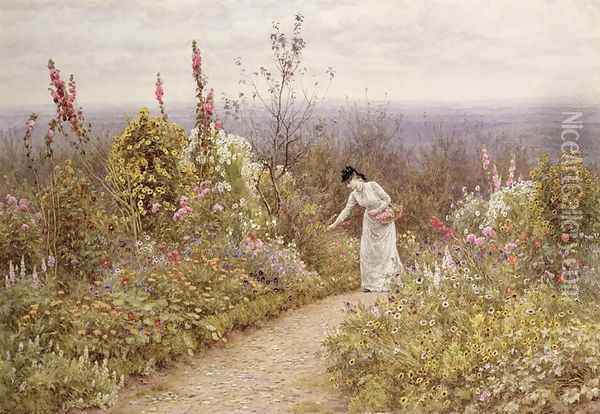 A Garden In October, Aldworth Oil Painting - Helen Mary Elizabeth Allingham