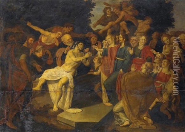 Die Auferweckung Des Lazarus Oil Painting - Ambrosius Francken the Elder