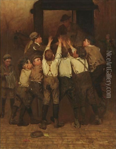 Study For 'The Last Edition' Oil Painting - John George Brown