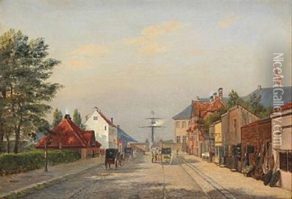 Kjobenhavns Toldbod Oil Painting - Christian Olavius Zeuthen