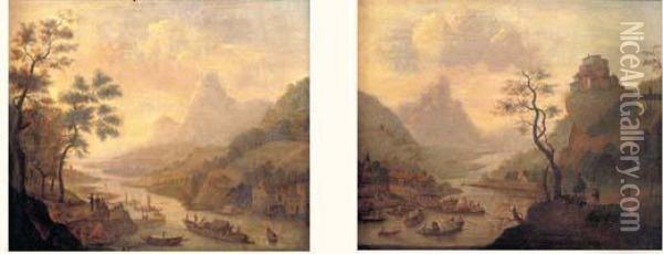 Vues De La Vallee Du Rhin Oil Painting - Cornelis Verdonck