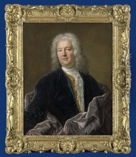 Bildnis Eines Herrn, Traditionell Identifiziert Als Nicolas Prosper Bauyn, Marquis D'angervilliers (1675 - 1740) Oil Painting - Hubert Drouais