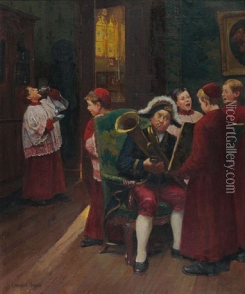 Les Enfants De Choeur Oil Painting - Paul-Charles Chocarne-Moreau