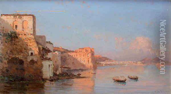 Golfe De Naples Oil Painting - Alessandro la Volpe