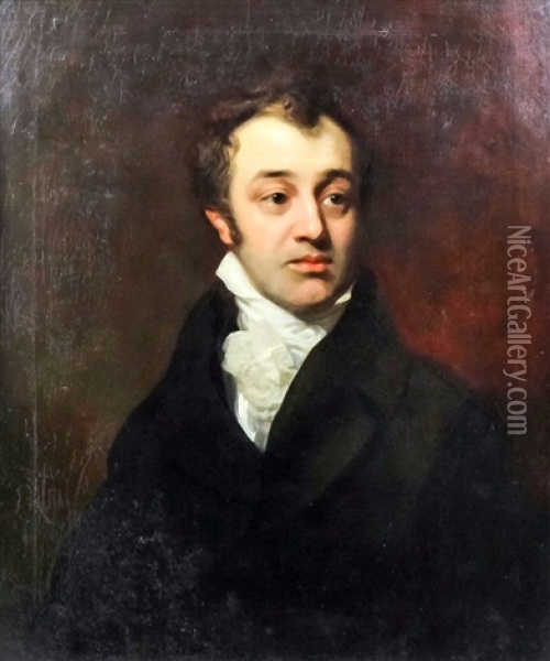 Shoulder Length Portrait Of Sir Nicholas Conyngham Tindal (1776-1846) Oil Painting - Thomas Phillips