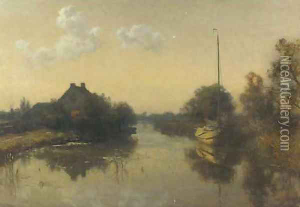 Zomernacht as night falls Oil Painting - Willem Bastiaan Tholen