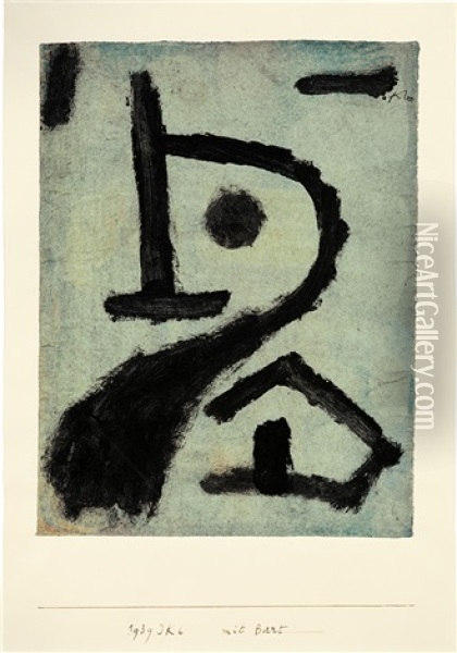 Mit Bart Oil Painting - Paul Klee